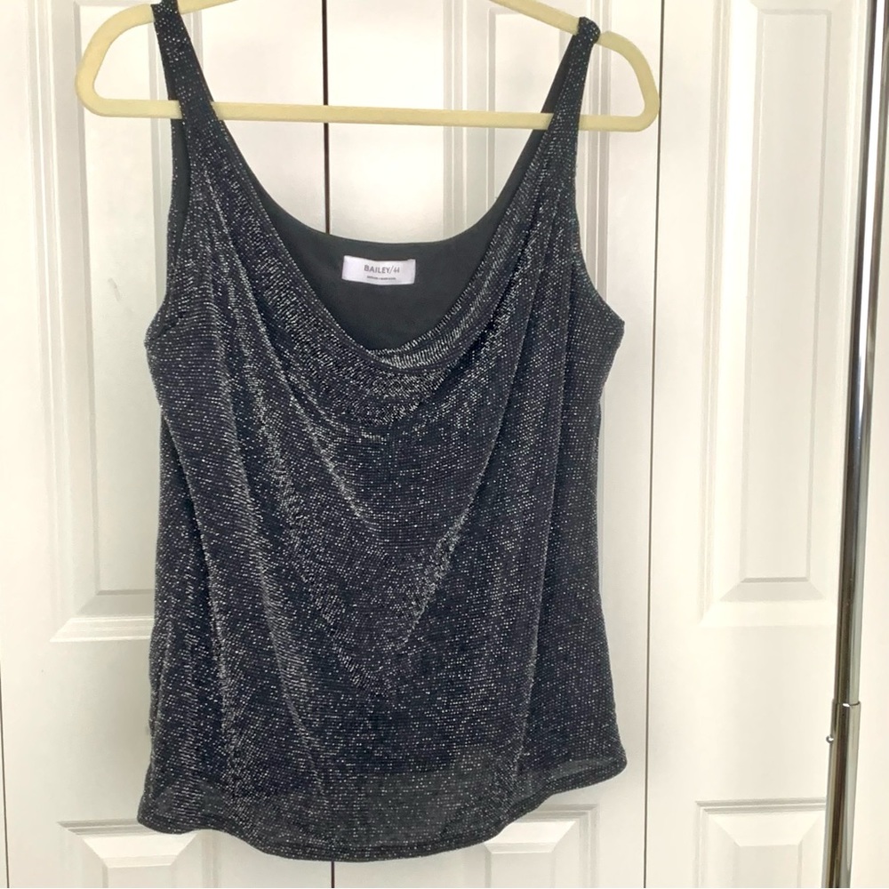 BAILEY/44 Sparkly Black Tank